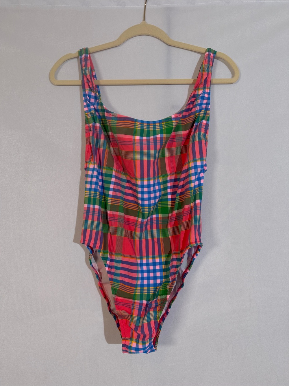 J. Crew NWT One Piece Swimsuit Size 10 Colorful Preppy Plaid Print